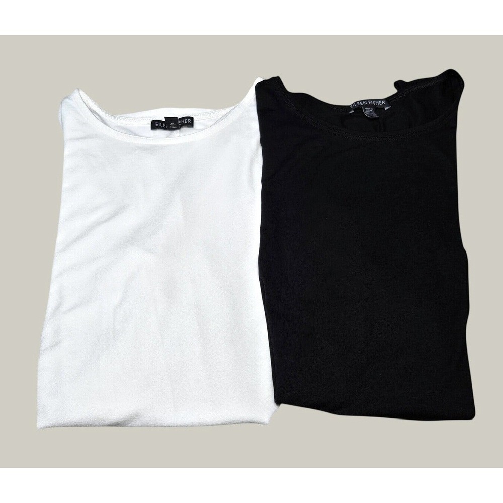 Women's Eileen Fisher Medium Bundle Sleeveless Tank Top Layering Lightweight
